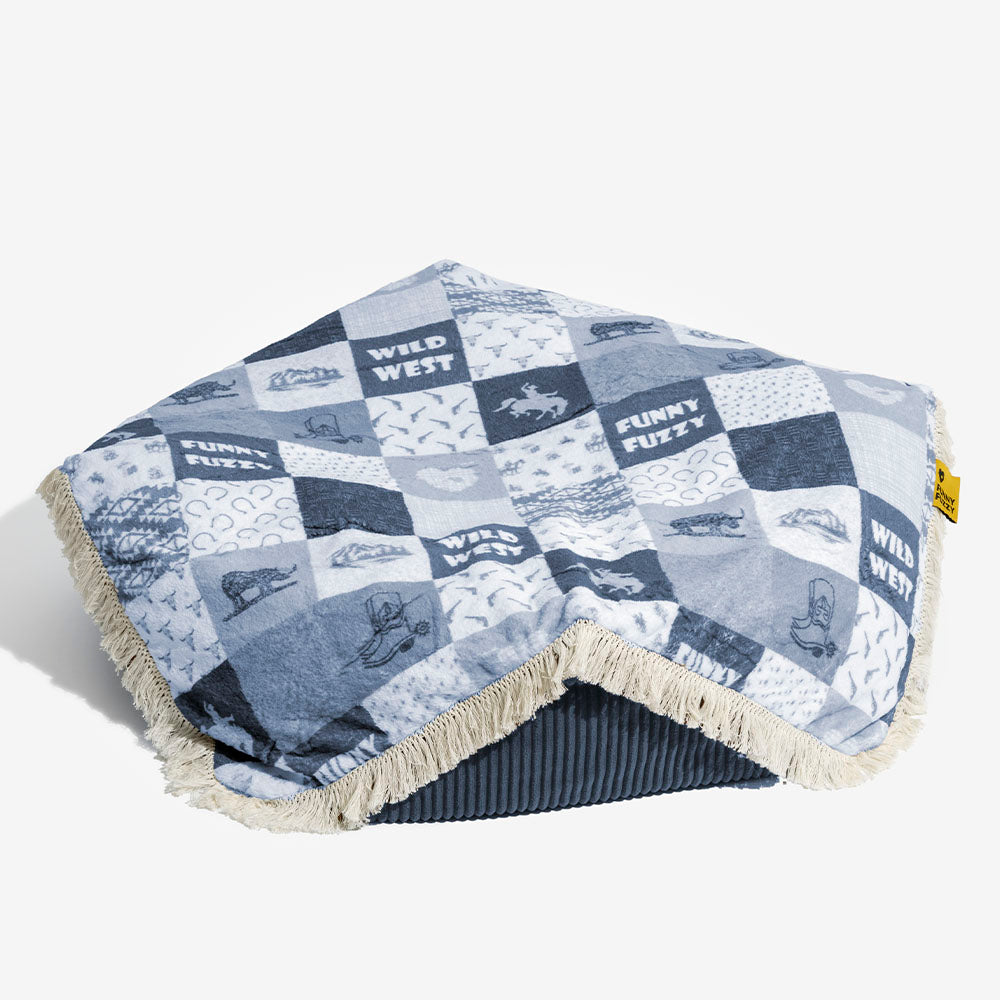 Letto per cani rotondo lavabile anti-graffio boho con pon pon - Hunter Night