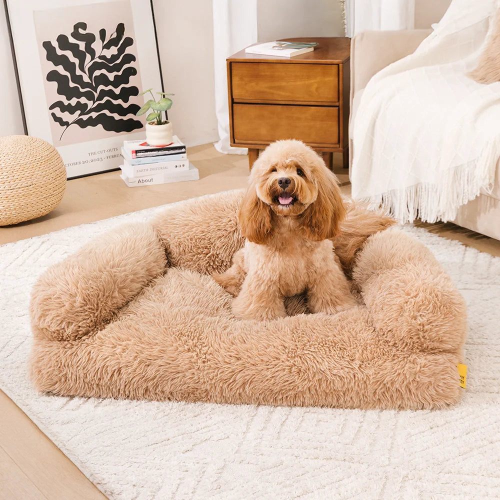 Divano Letto Ortodontico per Cani in Spugna Rimovibile e Caldo - FluffyHaven