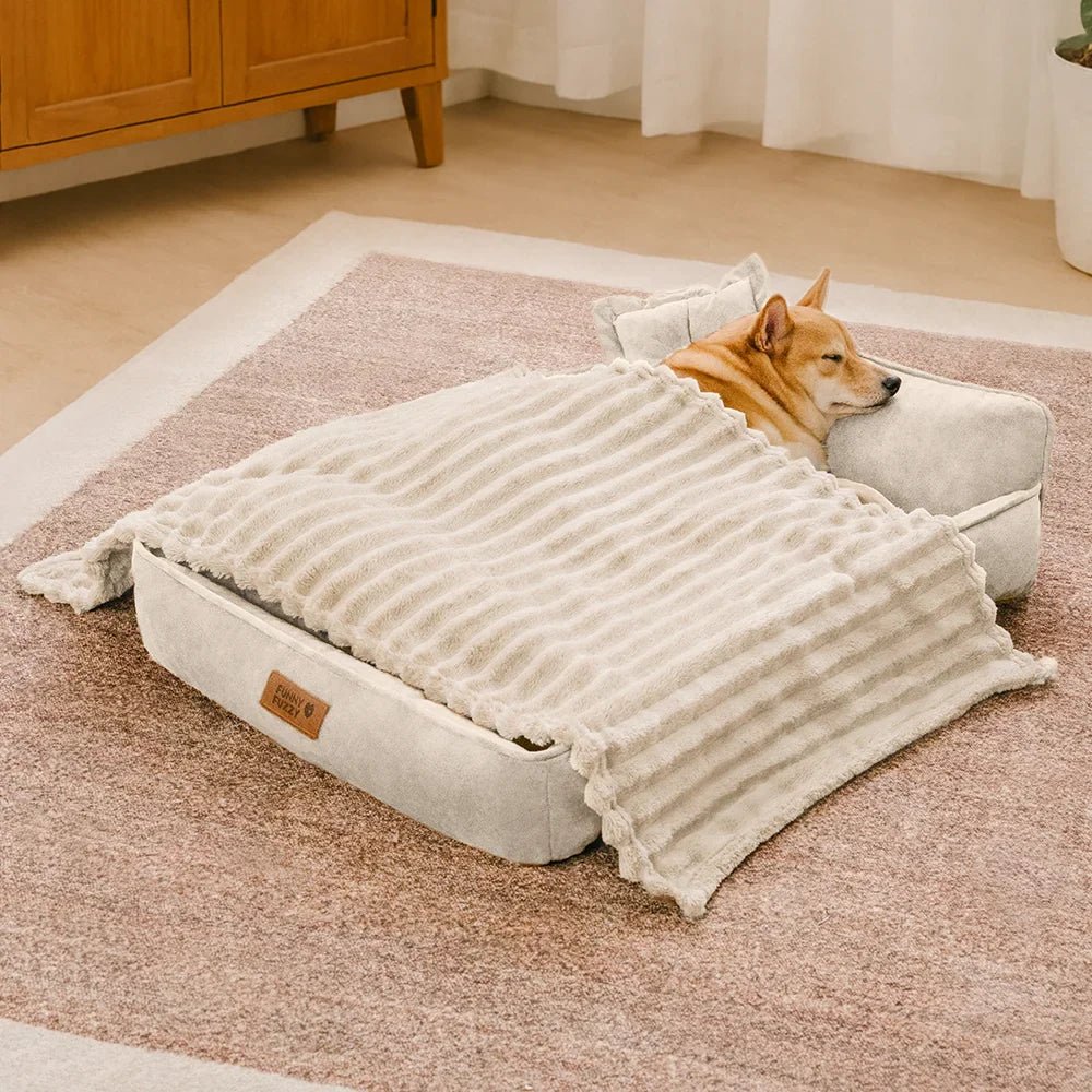 Cuscino per cani lavabile in suede finto retro, doppio lato con cuscino – SweetDream