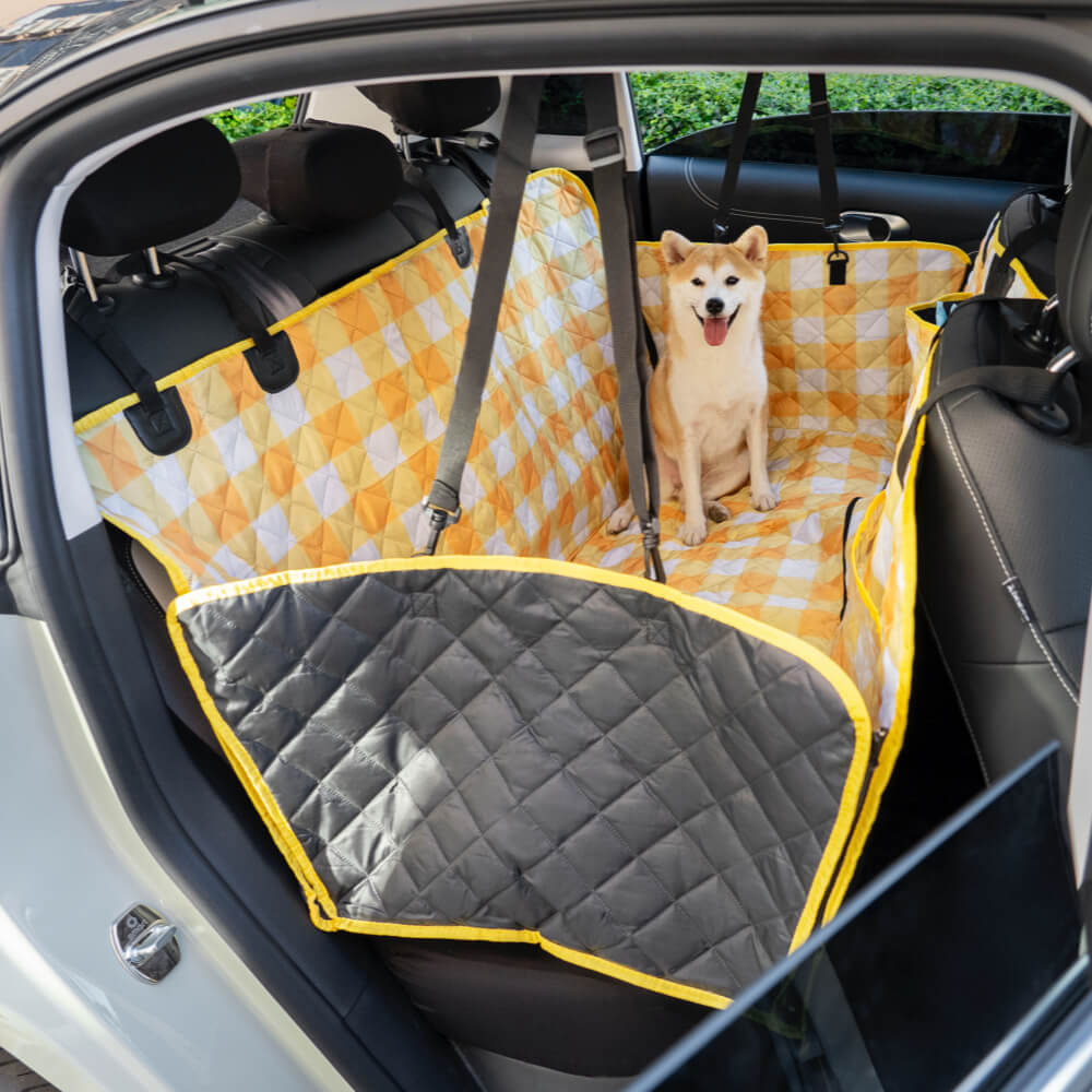 Coperture per sedili auto per cani in tessuto ossford cationico impermeabile e resistente ai graffi.
