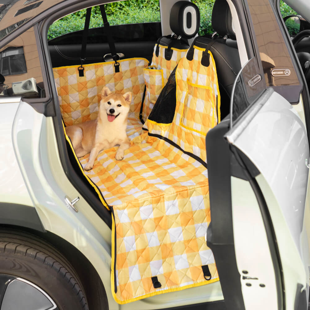 Coperture per sedili auto per cani in tessuto ossford cationico impermeabile e resistente ai graffi.
