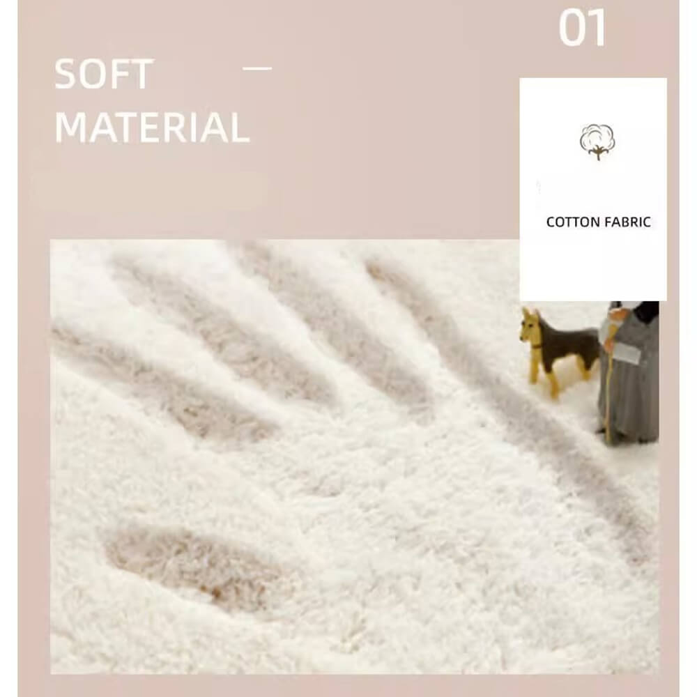 Tappeto domestico in stile moderno semplice a trama lineare effetto cashmere.