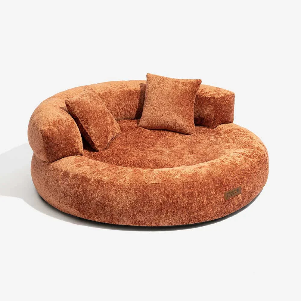 DreamNest – Letto ortopedico a ciambella in velluto con diamanti