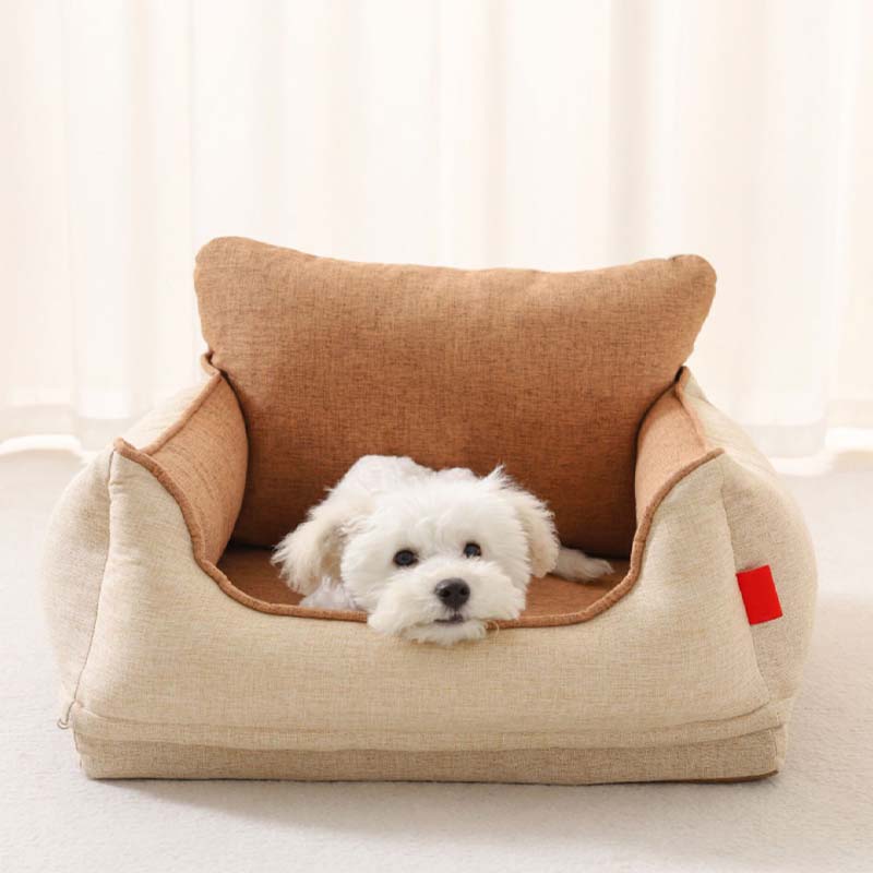 Letto da Auto per Cani Impermeabile e Sicuro - Caffè Chiaro