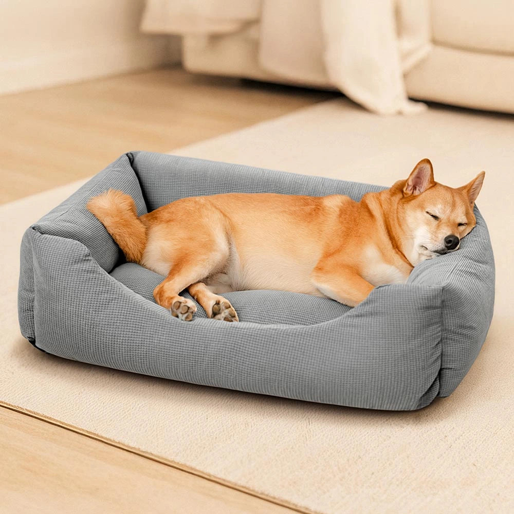 Letto per cani in corduroy, resistente ai graffi, traspirante e sfoderabile