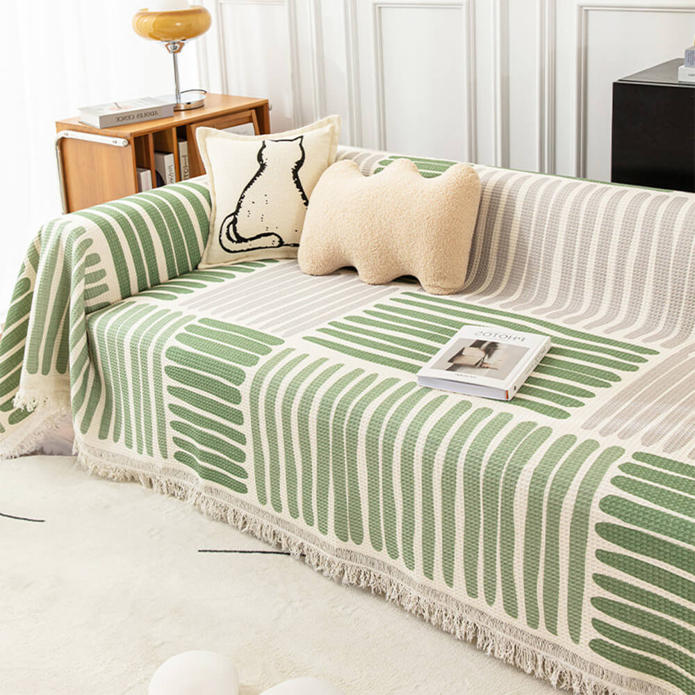 Copertura per divano a motivi geometrici multicolore - Design moderno per una casa elegante