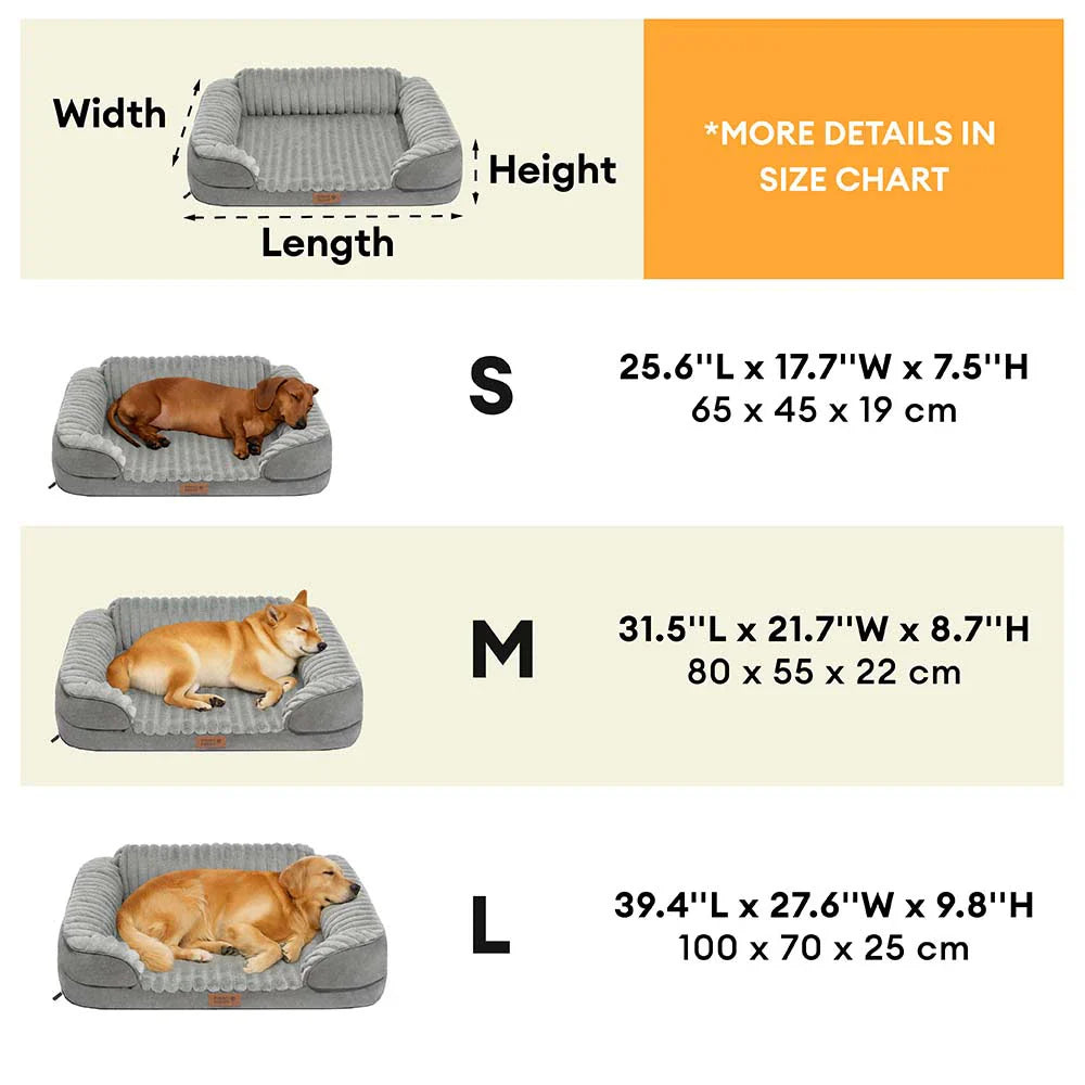 Letto ortopedico sfoderabile in peluche morbido per cani - ComfyPaws