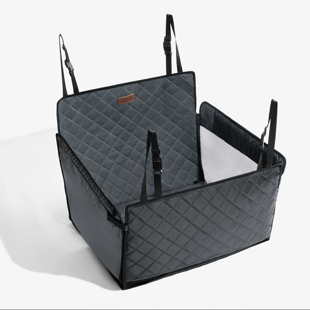 Copertura per sedile da auto per cani in finta pelle premium resistente all'acqua - RideProtector