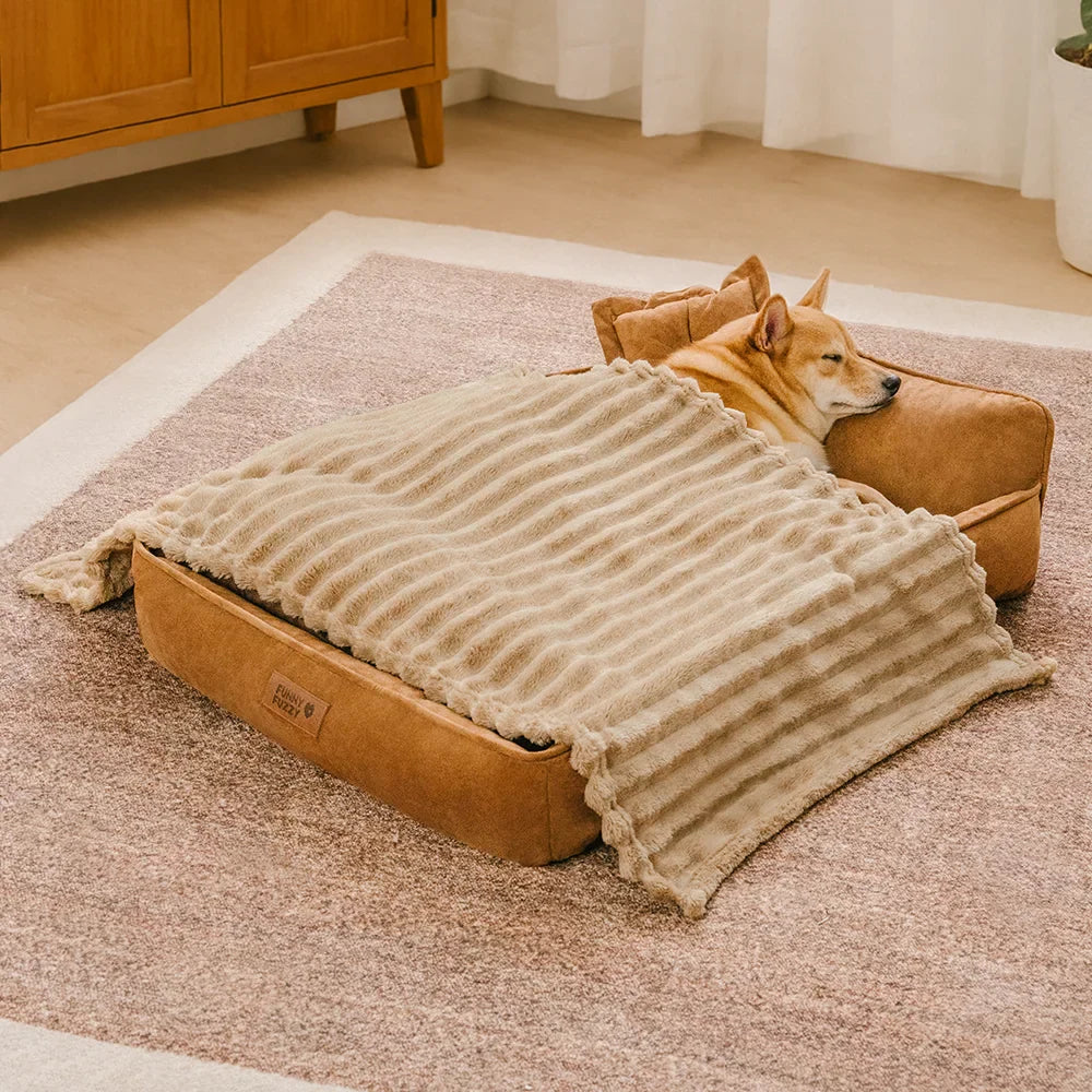 Cuscino per cani lavabile in suede finto retro, doppio lato con cuscino – SweetDream