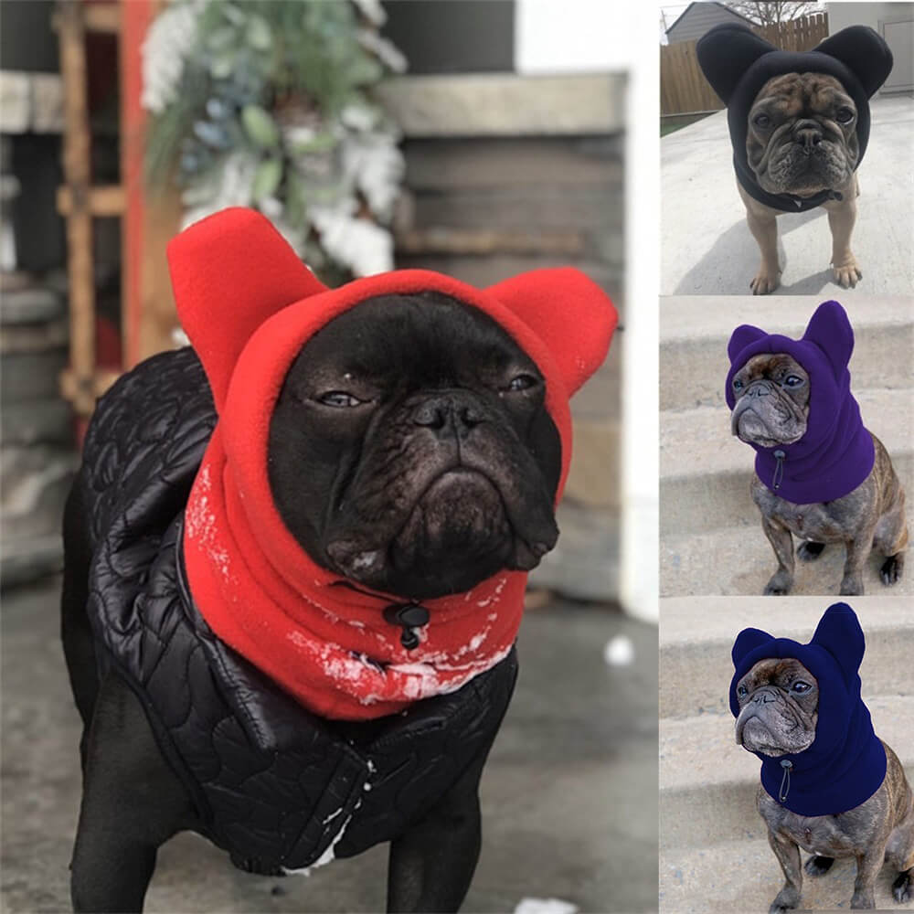 Felpa per cani con cappuccio e orecchie da orso - Copricapo invernale divertente e accogliente