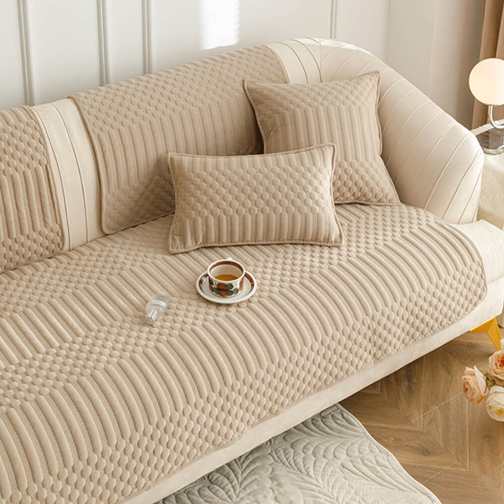Copertura per divano calda in peluche vintage antiscivolo