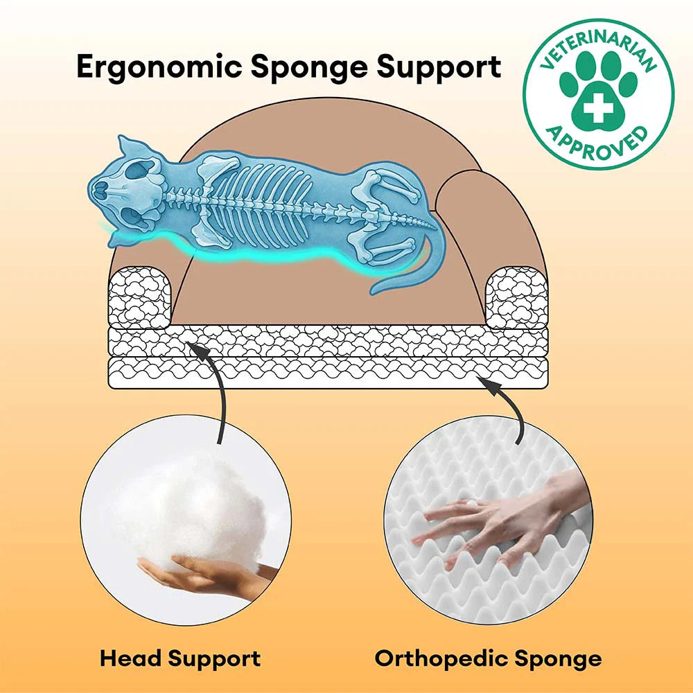 Letto ortopedico per cani lavabile spesso e soffice a scacchi - CheckMate