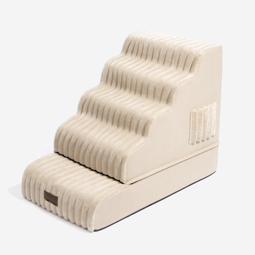 CreamyRamp Scala e Letto per Animali 2-in-1 in Morbido Plush Rimovibile