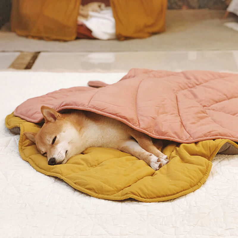 Coperta per cani a forma di foglia