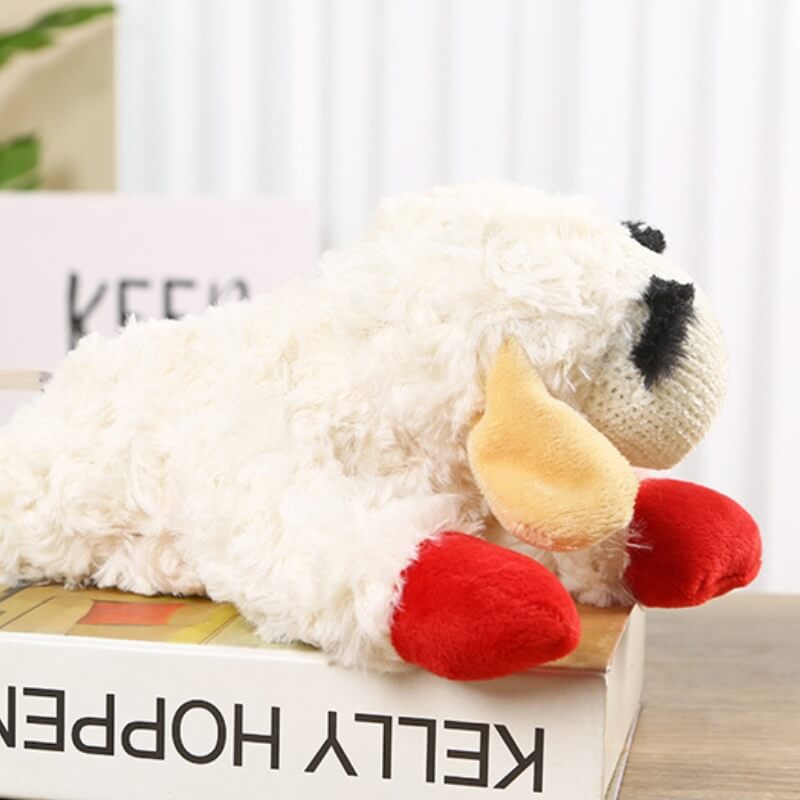 Giocattolo interattivo per cani in peluche a forma di agnello con scomettitore