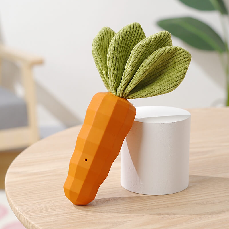Giocattolo Squeaky Carota Resistente per Cani da Masticare
