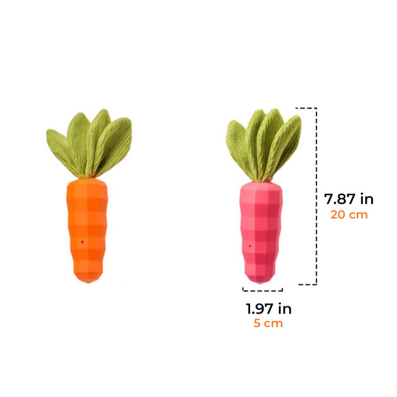 Giocattolo Squeaky Carota Resistente per Cani da Masticare