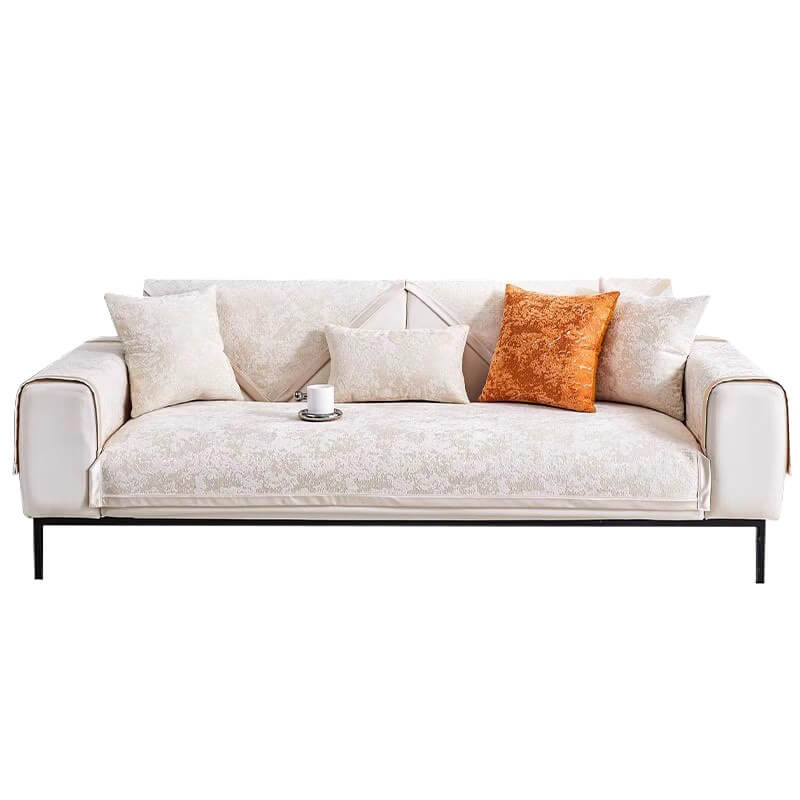 Copertura per divano in chenille resistente all'usura e anti-graffio, protezione antiscivolo.