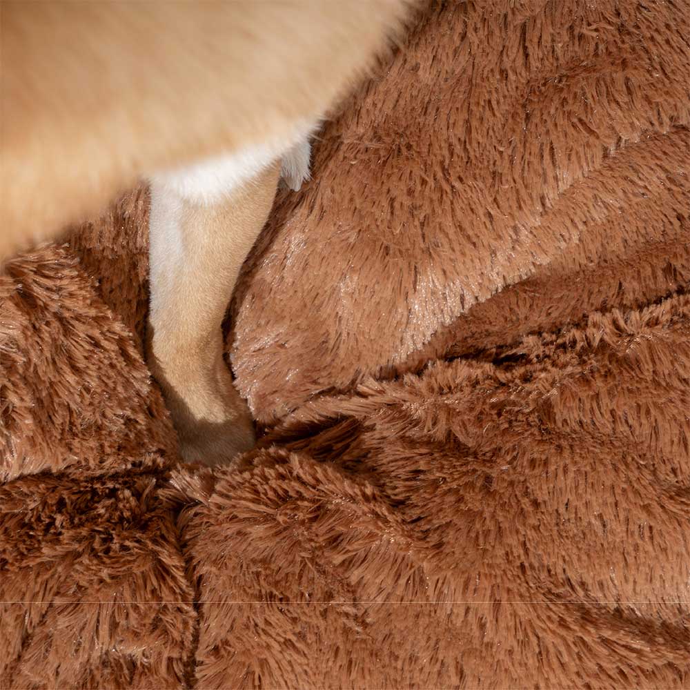 Letto per cani a forma di ciambella imbottito con motivo argyle, lavabile - Rifugio accogliente