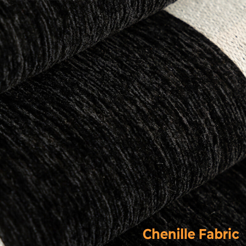 Copertura per divano in chenille irregolare nera classica, anti graffio e antiscivolo