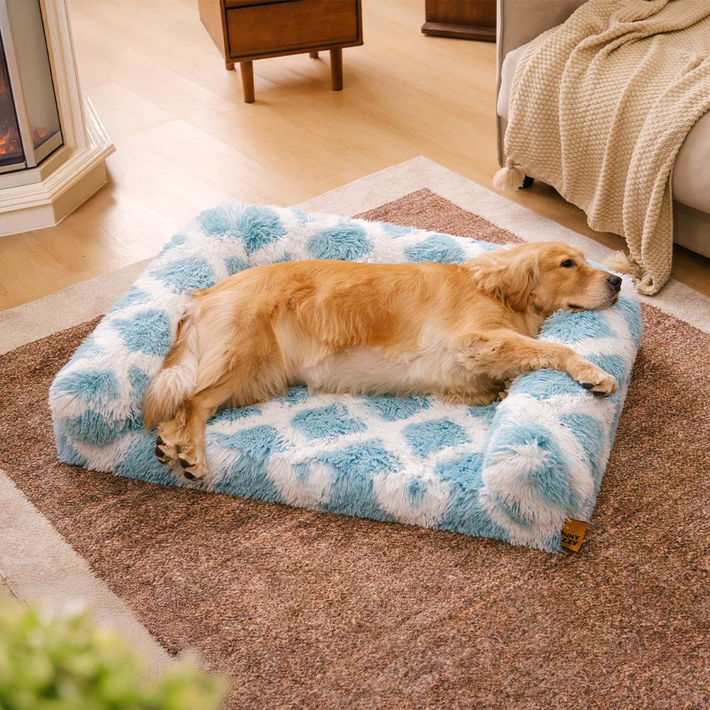 Divano Letto Ortopedico per Cani a Cuscino Classico a Quadri - Comfort Accogliente