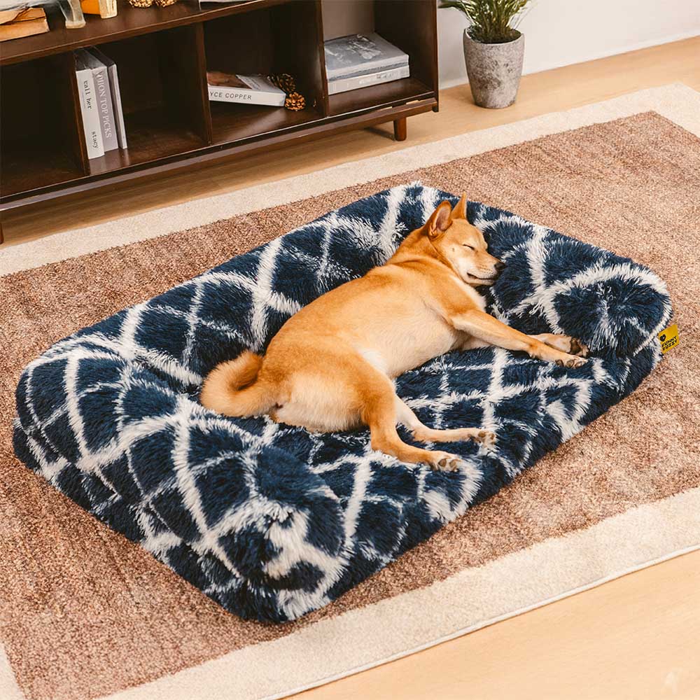 Divano Letto Ortopedico per Cani a Cuscino Classico a Quadri - Comfort Accogliente