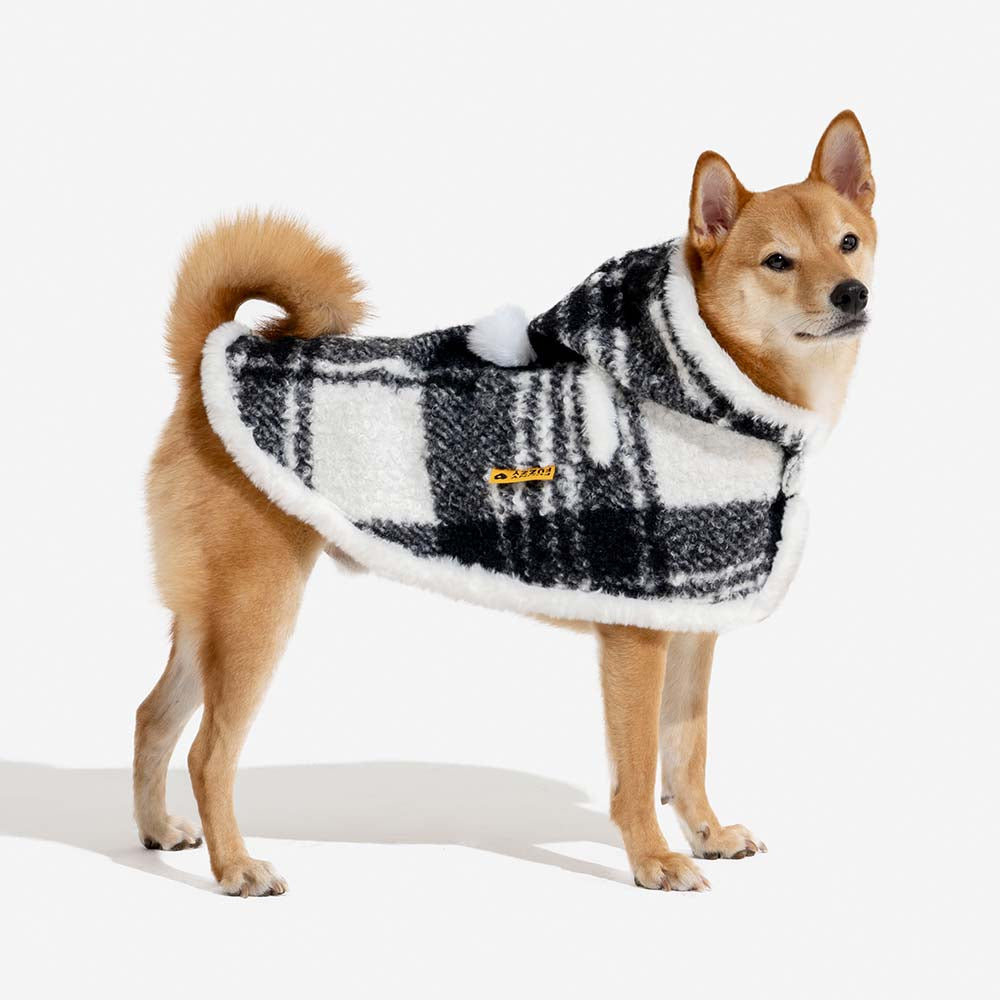 Poncho Classico a Quadri Caldo per Umani e Cani - Compagni Festivi