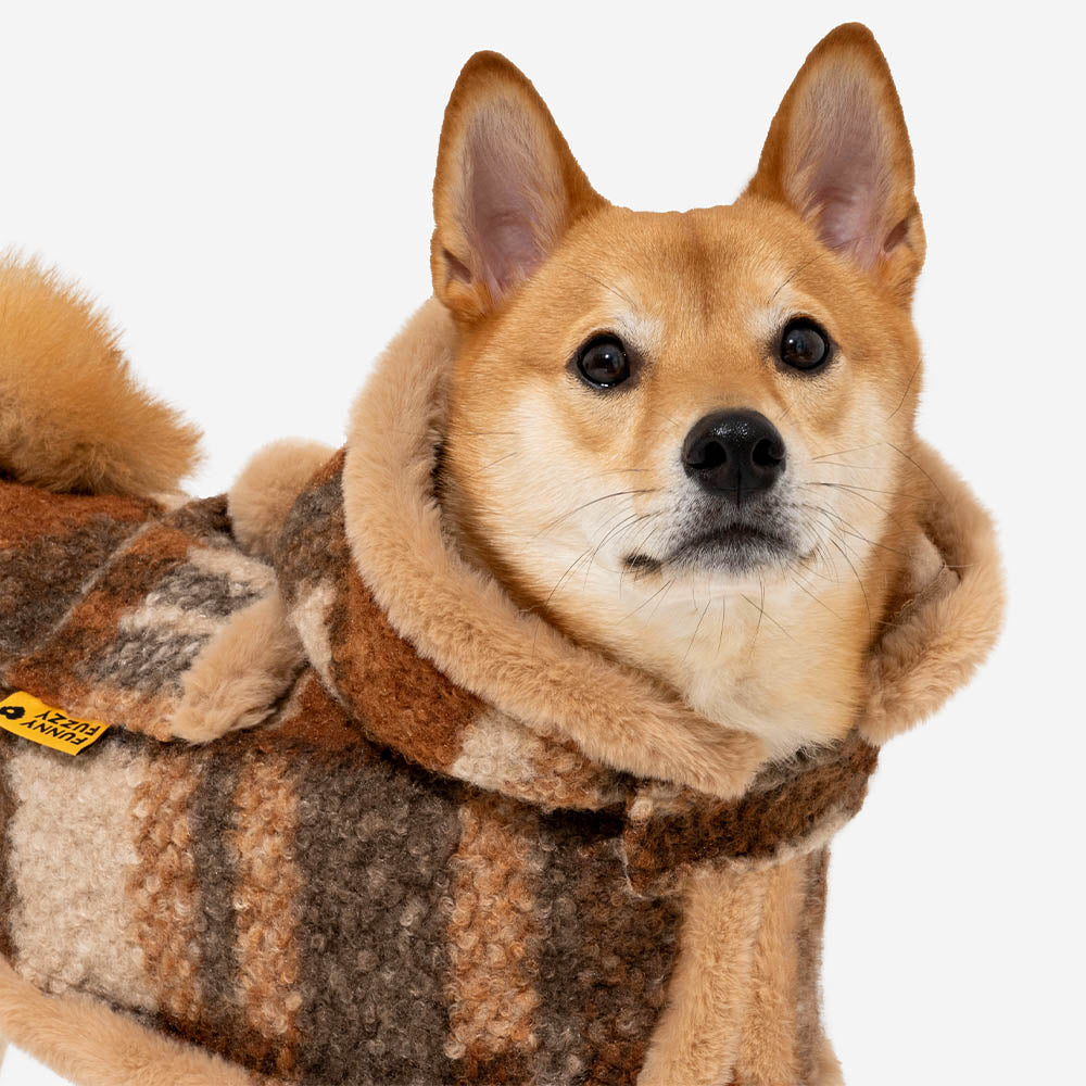 Poncho Classico a Quadri Caldo per Umani e Cani - Compagni Festivi