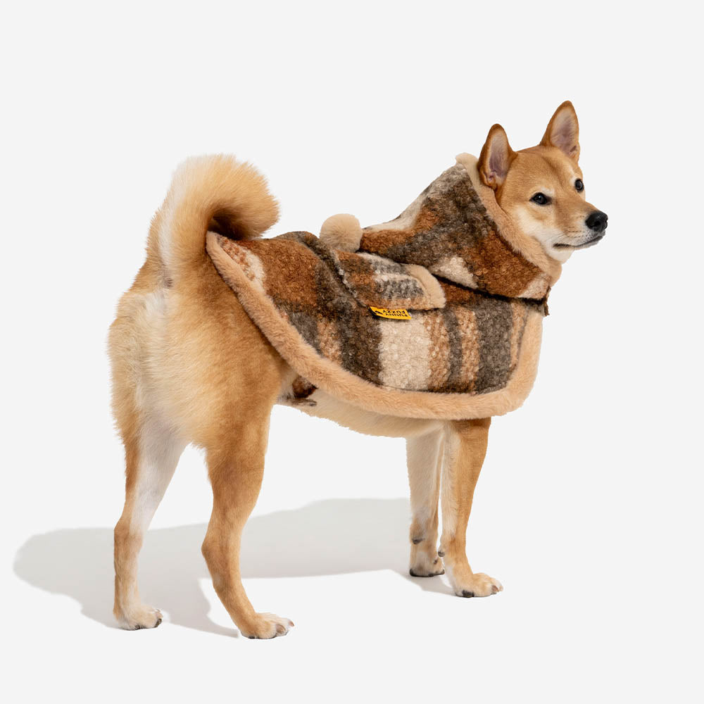Poncho Classico a Quadri Caldo per Umani e Cani - Compagni Festivi