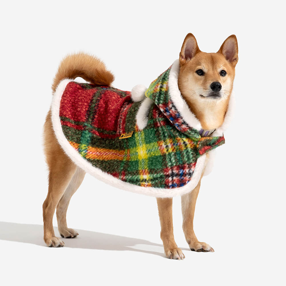 Poncho Classico a Quadri Caldo per Umani e Cani - Compagni Festivi