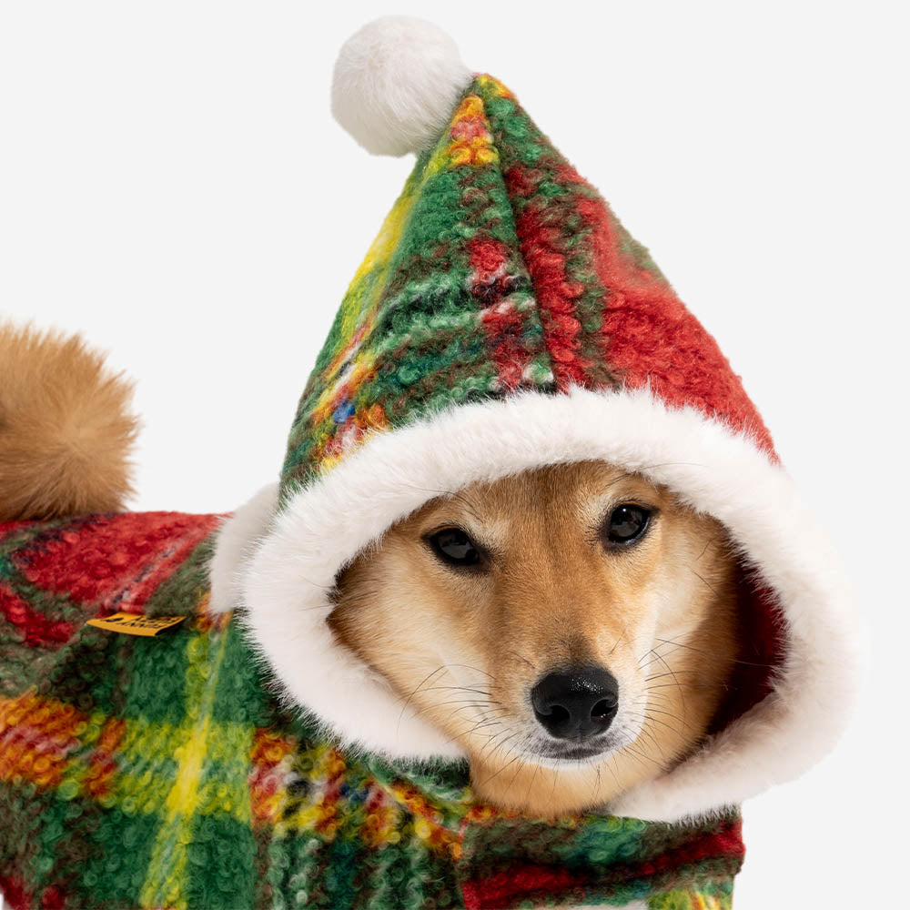 Poncho Classico a Quadri Caldo per Umani e Cani - Compagni Festivi