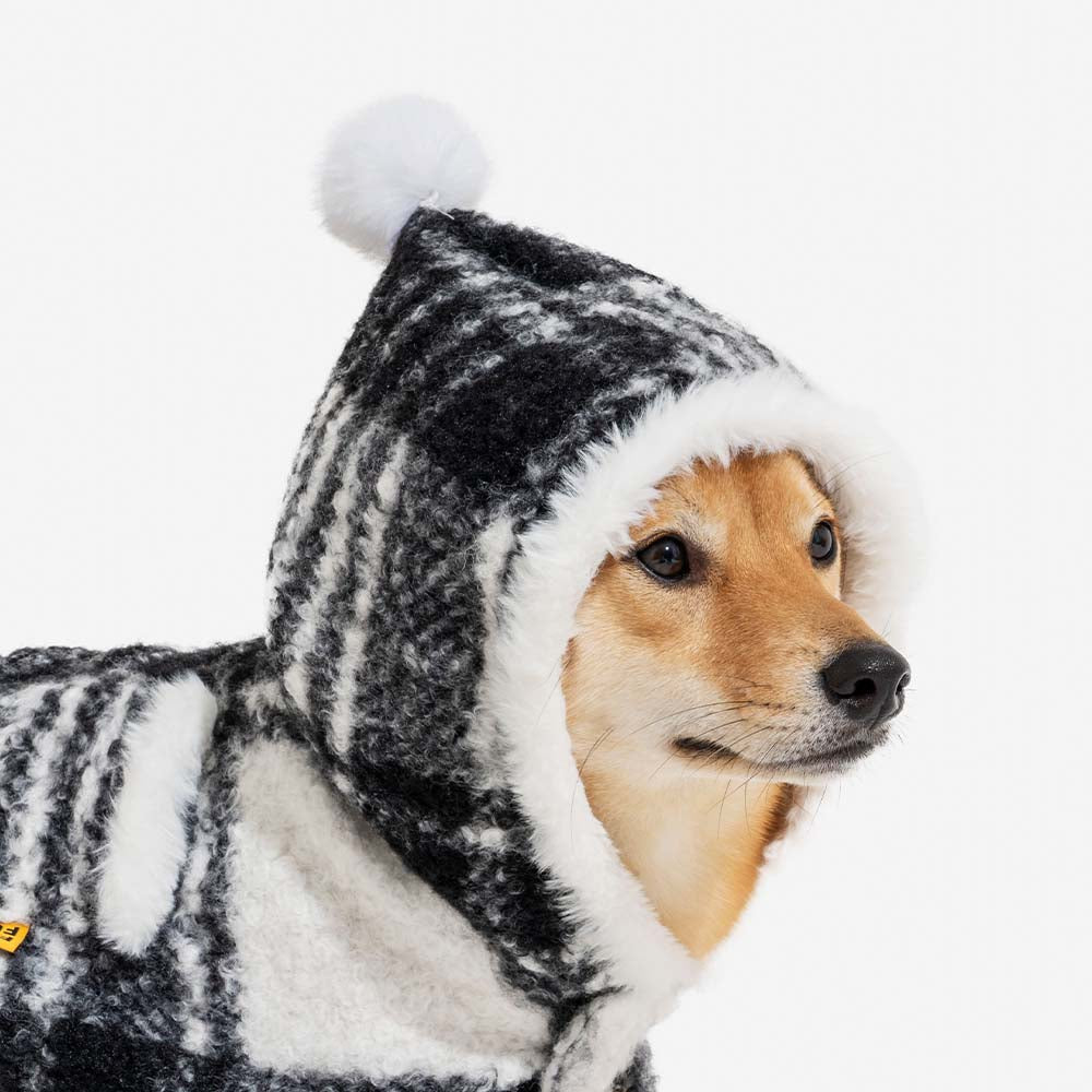 Poncho Classico a Quadri Caldo per Umani e Cani - Compagni Festivi