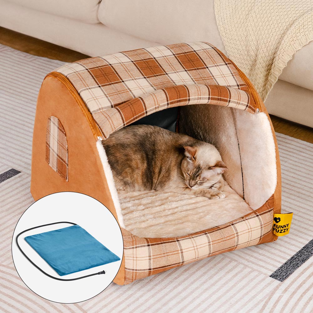 Letto ortopedico per gatti con plaid classico - Cabin Retreat