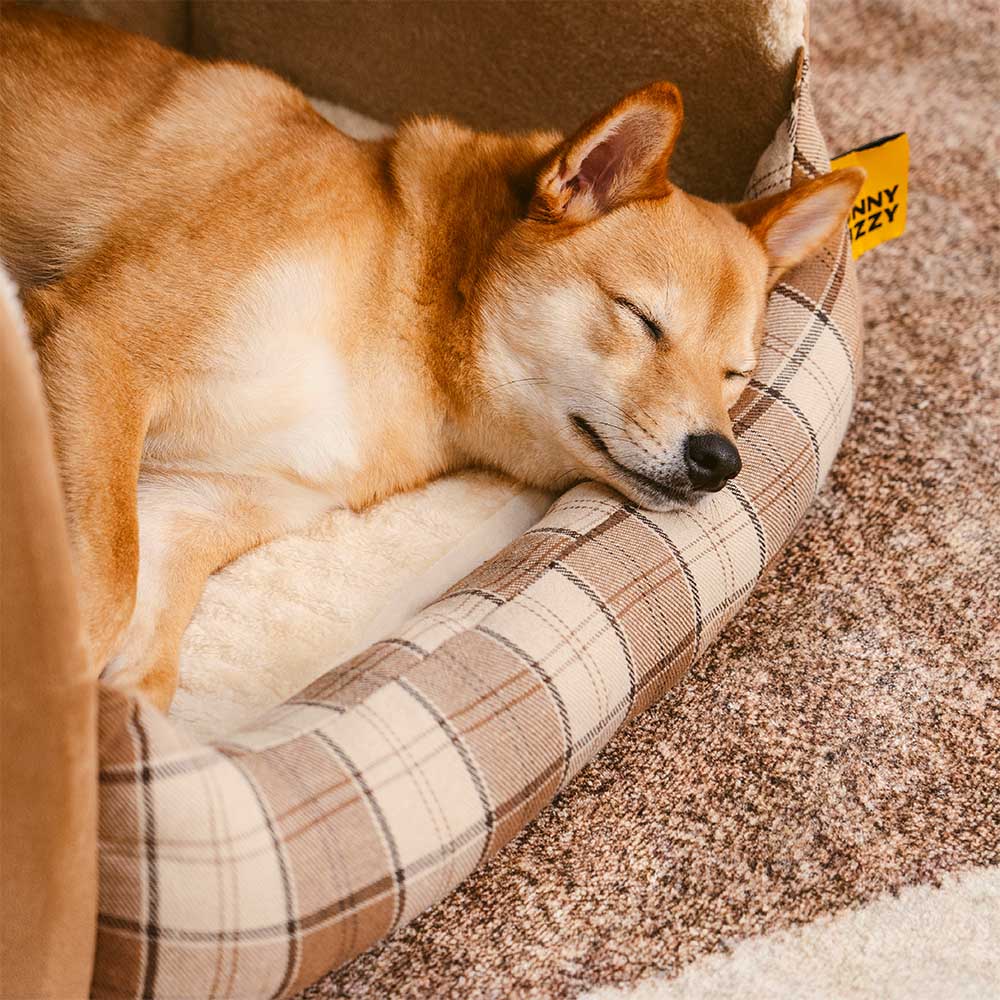 Letto ortopedico per cani in plaid classico - Rifugio in cabinato