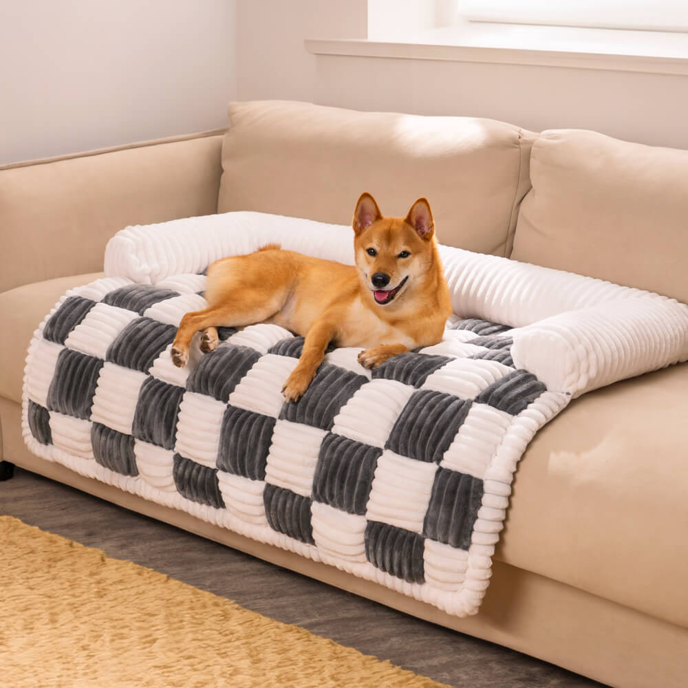 Coperta per animali in plaid patchwork, protettore per mobili, copertura per divano