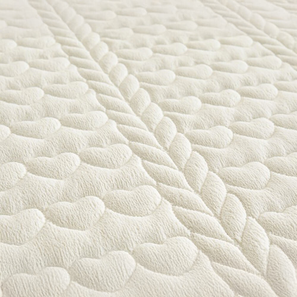 Set di Gambo Letto Trapuntato in Velluto di Latte Crema
