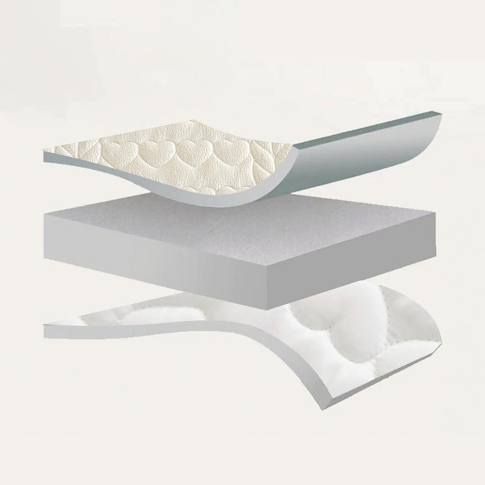 Set di Gambo Letto Trapuntato in Velluto di Latte Crema