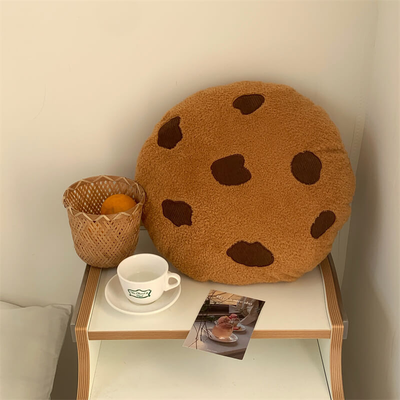 Cuscino a forma di biscotto carino, decorazione per camera da letto