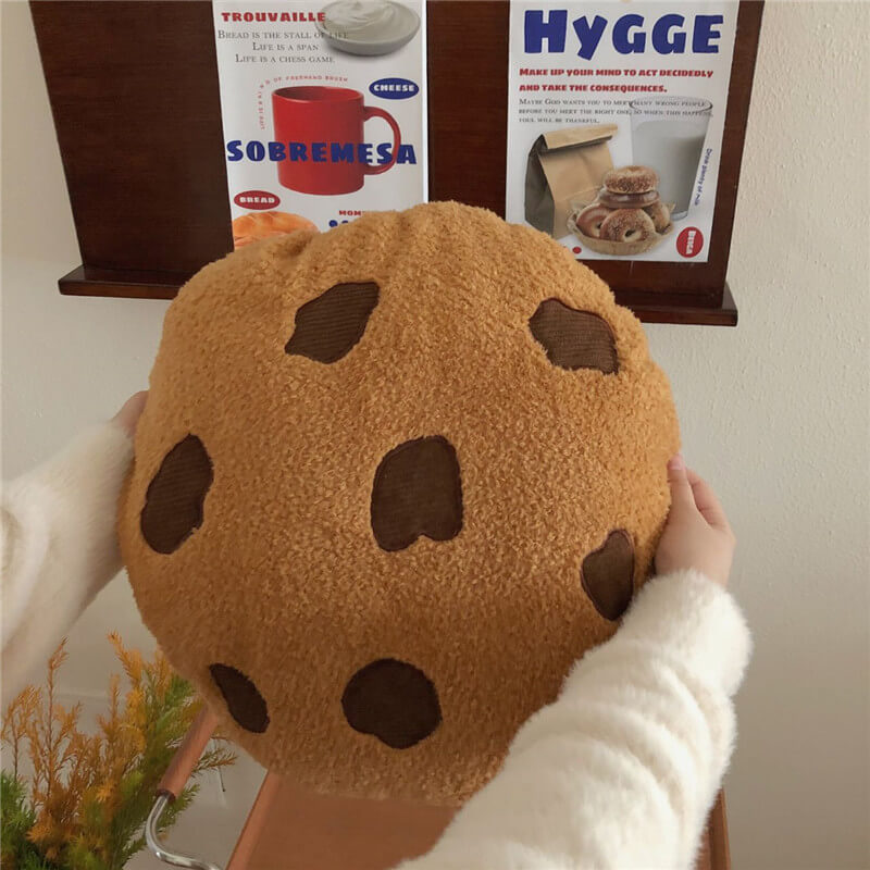Cuscino a forma di biscotto carino, decorazione per camera da letto