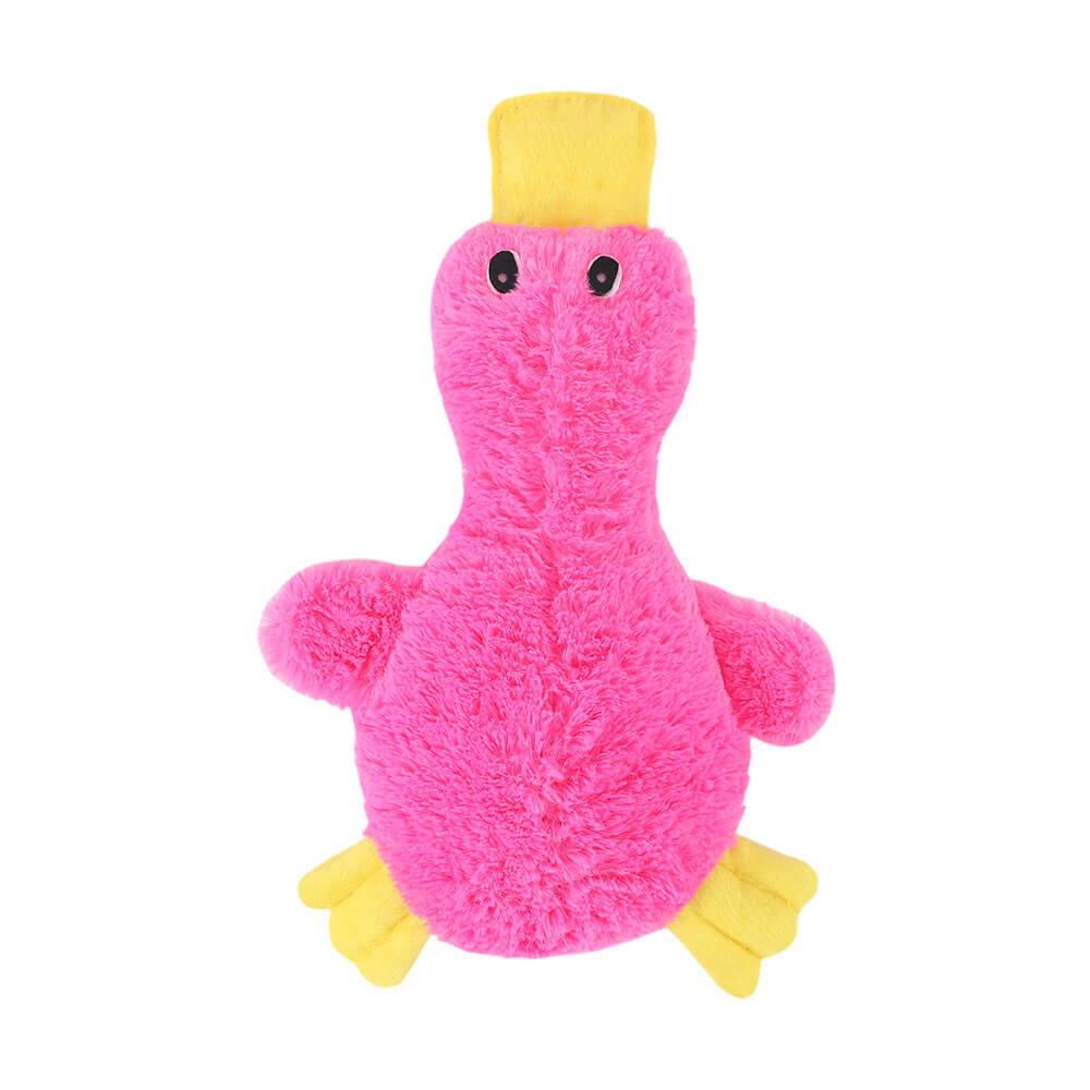 Peluche di anatra carina con fischietto, giocattolo da masticare per cani.