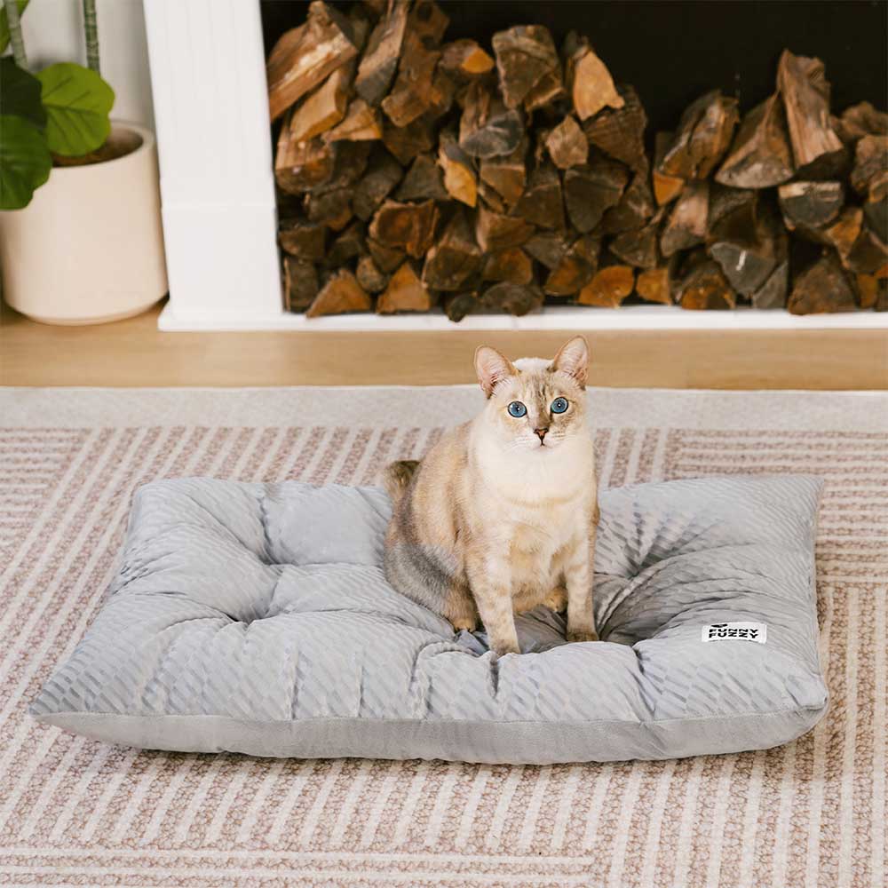 Cuscino per gatti lavabile rotondo e morbido, a doppia faccia, per il benessere.