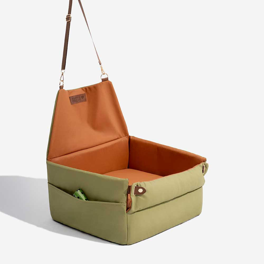 Seggiolino per cani elevato in ecopelle deluxe - Urban Voyager