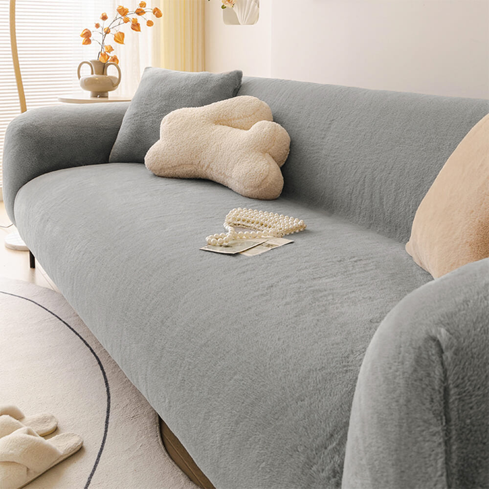 Copertura per divano in peluche ultra morbido e amico della pelle, a copertura completa.