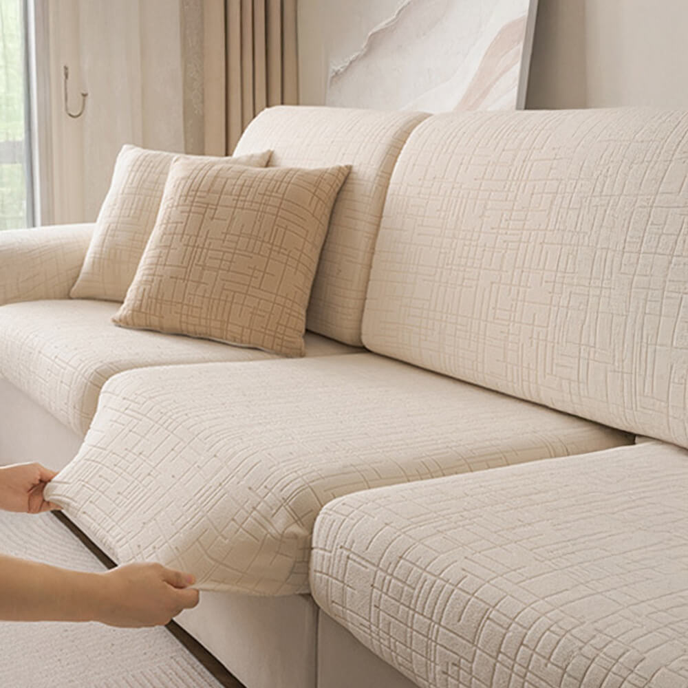 Copertura Magica Completa per Divano in Jacquard Pile Traspirante e Assorbente del Sudore, Amica della Pelle