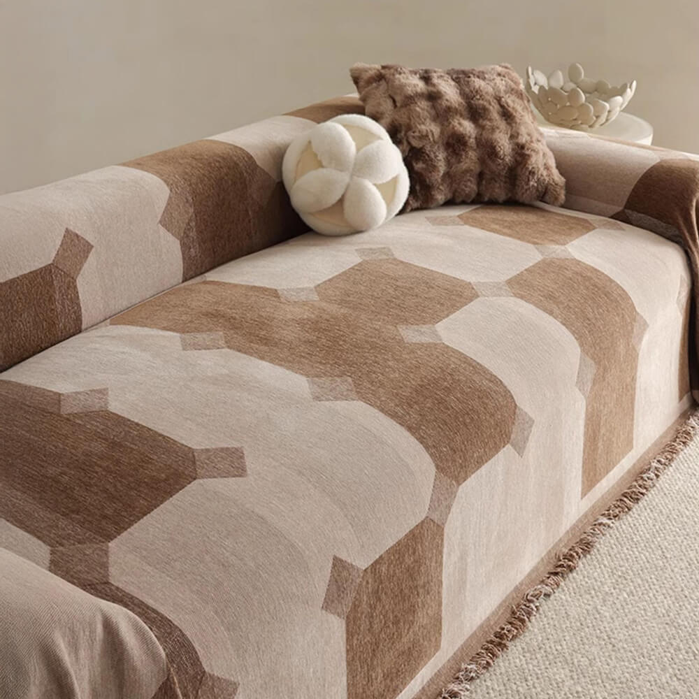 Copertura per divano in chenille resistente all'usura, copertura completa per divano.