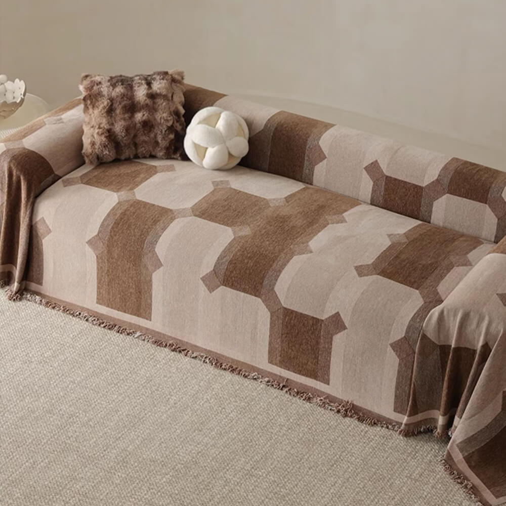 Copertura per divano in chenille resistente all'usura, copertura completa per divano.