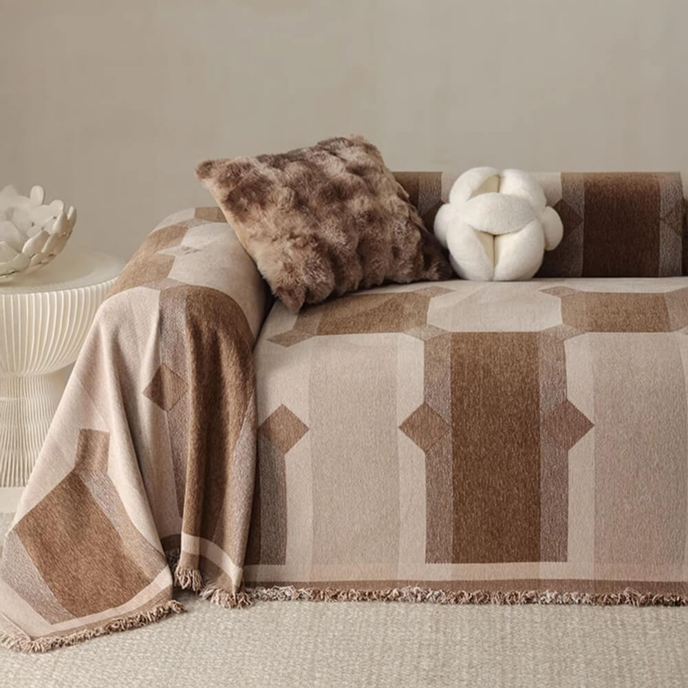 Copertura per divano in chenille resistente all'usura, copertura completa per divano.