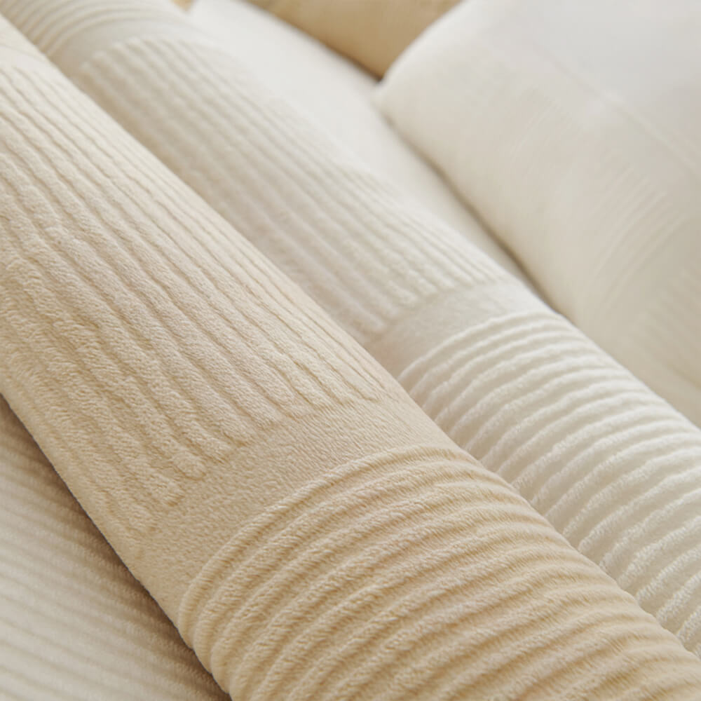 Copertura per divano quadrato in peluche a righe classiche