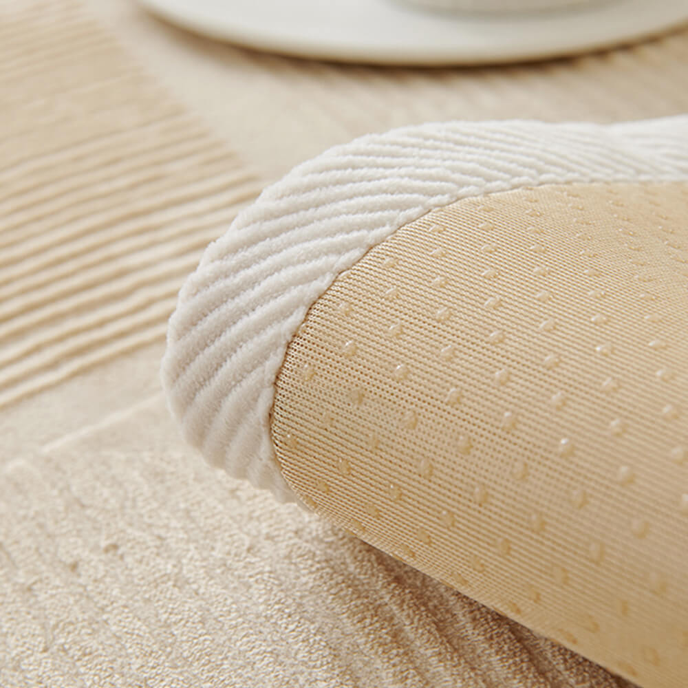 Copertura per divano quadrato in peluche a righe classiche