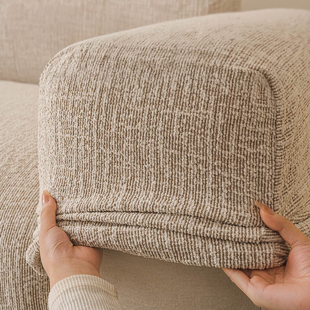 Copertura per divano elasticizzata a tutta copertura in chenille elegante, anti-graffio, adatta per tutte le stagioni